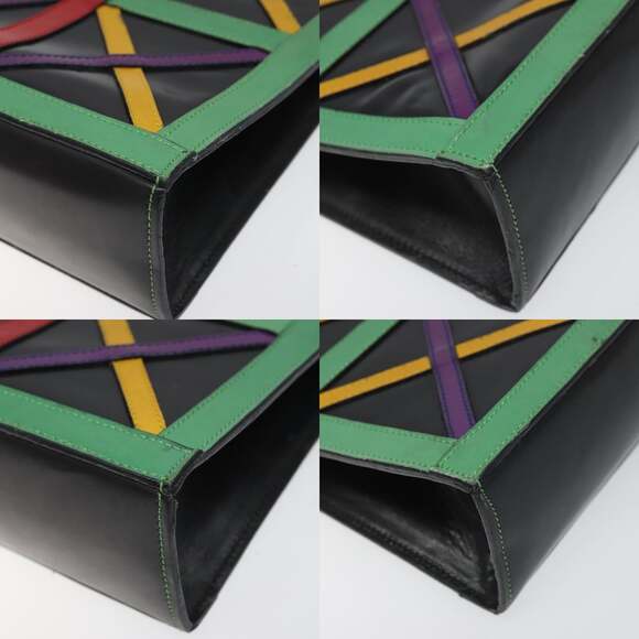 CELINE Shoulder Bag Leather Multicolor - Picture 10 of 13